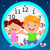 Clock Learning for Kids availalbe on the Apple App Store and Google Play Store
